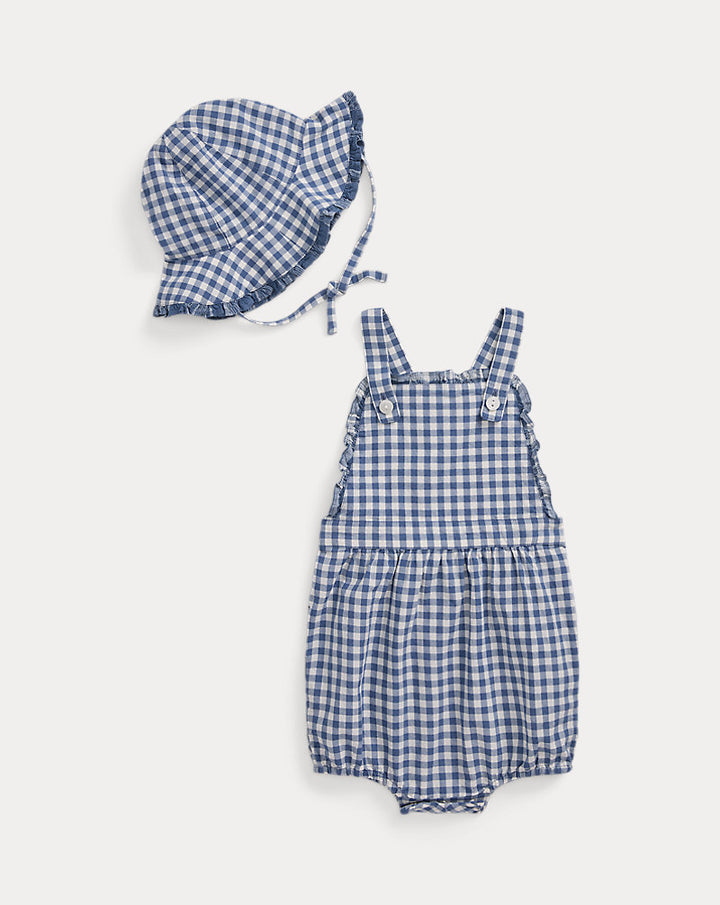 RALPH LAUREN BEBE NIÑA OVEROL BLUE WHT/BLUMLT