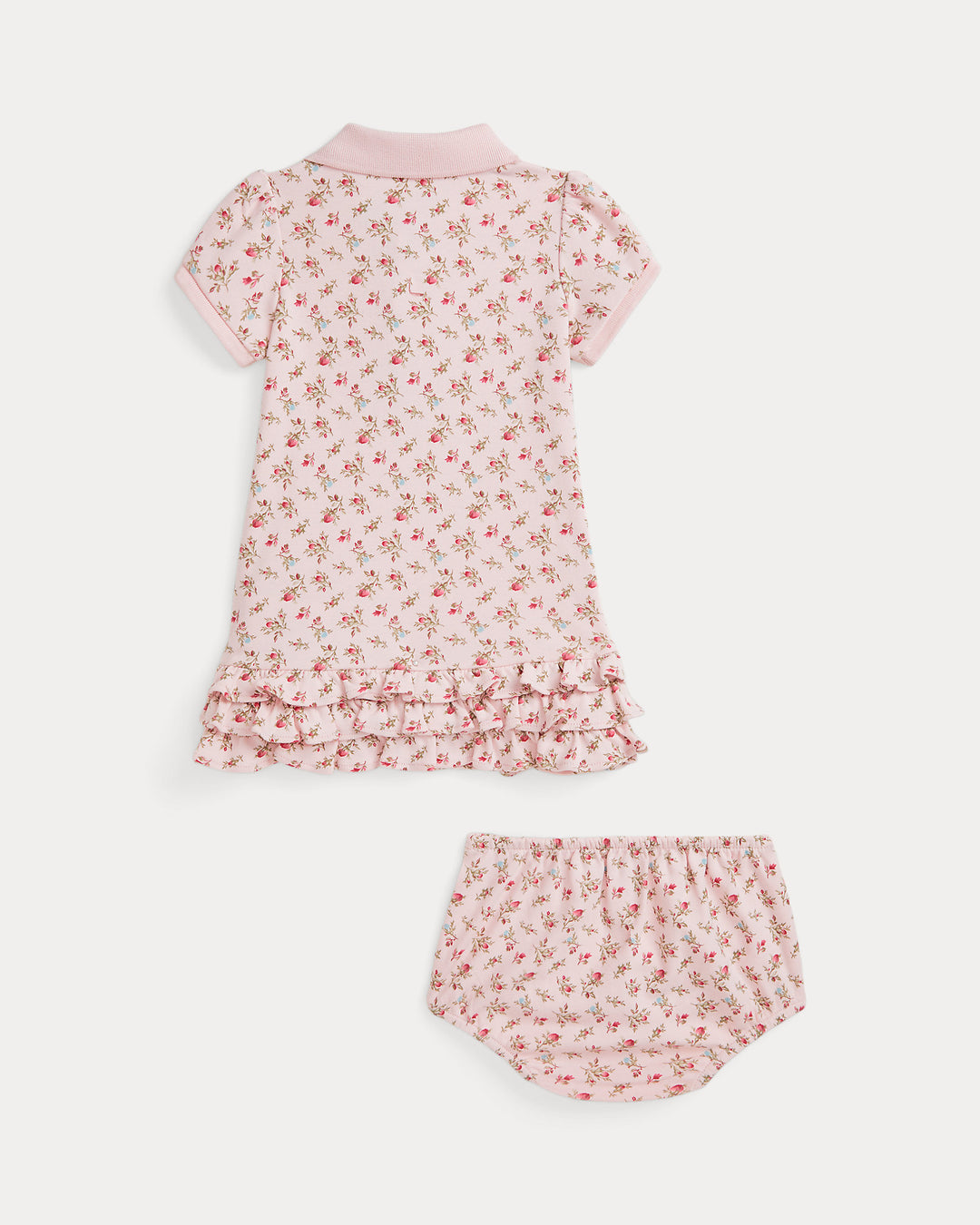 RALPH LAUREN BEBE NIÑA VESTIDO ISEULT ROSE PINK W/ TONAL PP