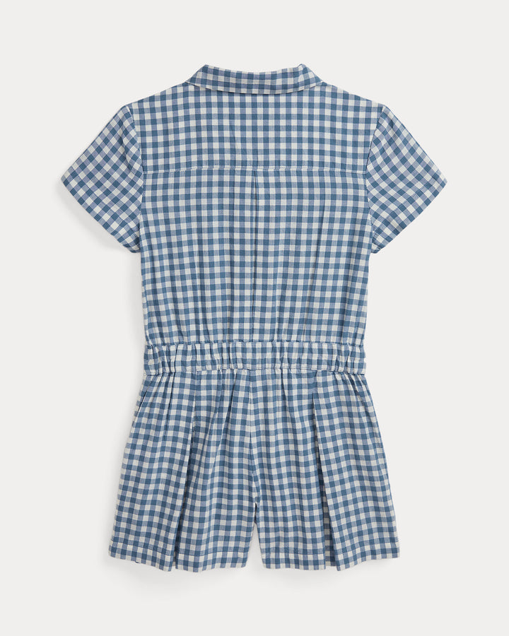 RALPH LAUREN NIÑA OVEROL BLUE DECKWASH WHITE