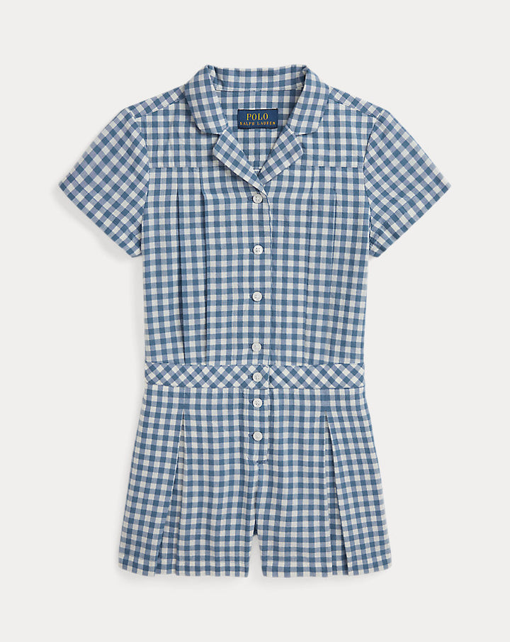 RALPH LAUREN NIÑA OVEROL BLUE DECKWASH WHITE