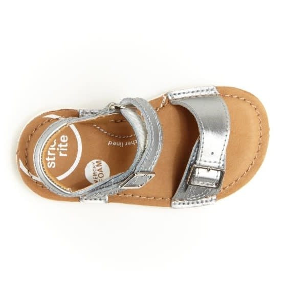 Stride rite hot sale silver sandals