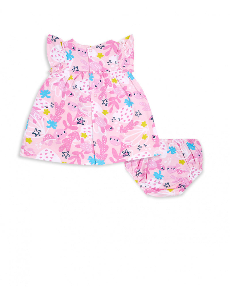 TUC TUC BEBE NIÑA VESTIDO ROSA TURTLES