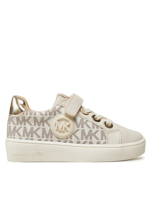 MICHAEL KORS NIÑA ZAPATILLA JEM AUDREY PS VANILLA/PALE GOLD