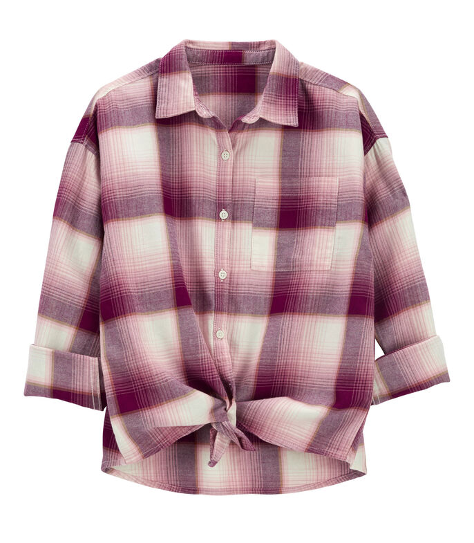 OSHKOSH NIÑA CAMISA PLAID PINK