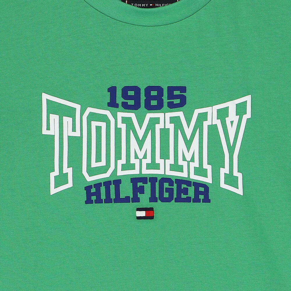 TOMMY HILFIGER NIÑO TSHIRT TOMMY 1985 VARSITY GREEN